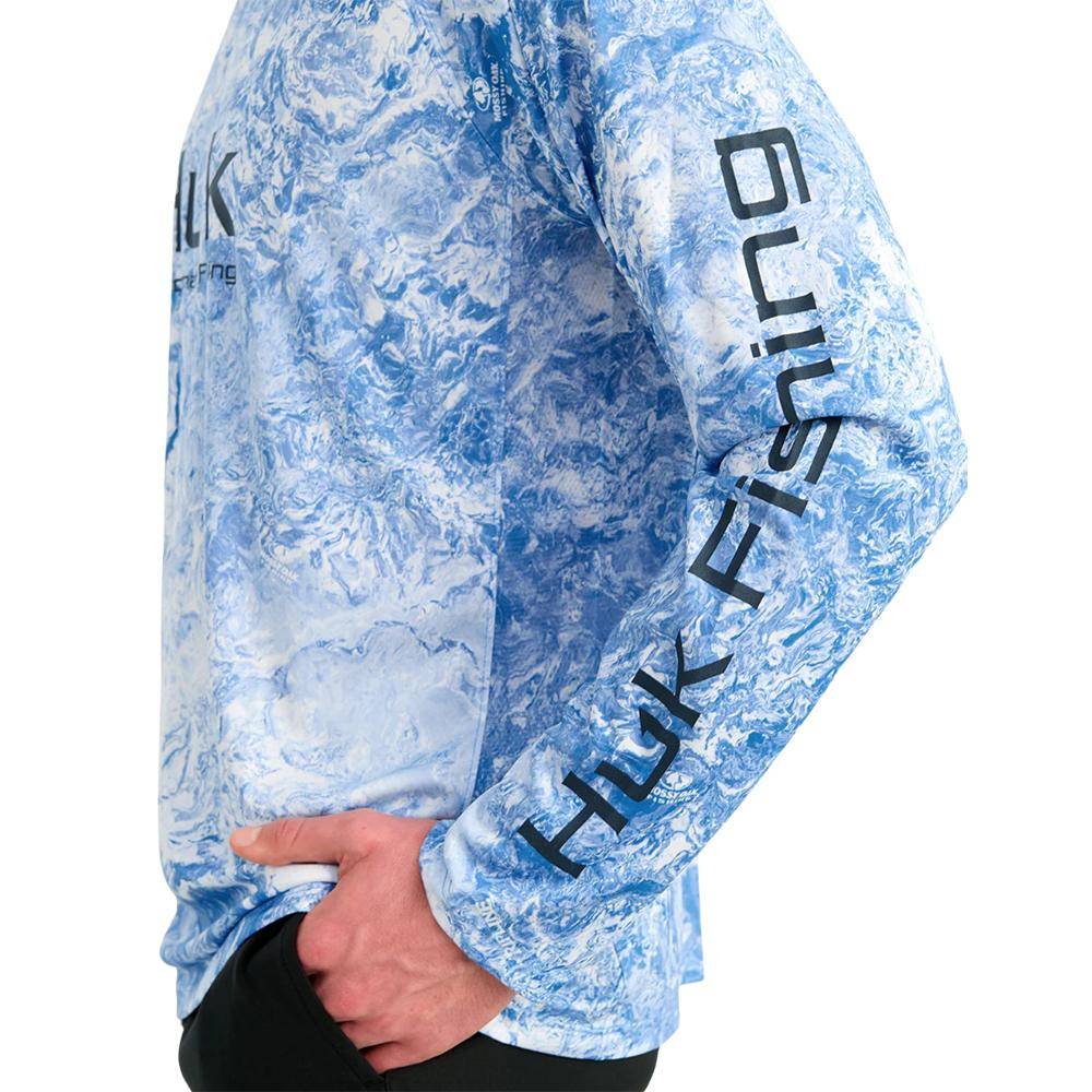 Huk Mossy Oak Pursuit Performance Long Sleeve Crew Shirt MO Regatta L - Image 4