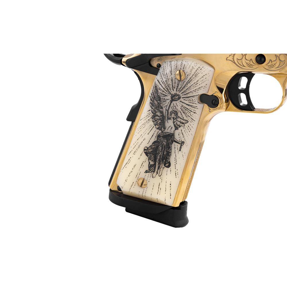 EAA Girsan MC1911 Gold Lux Handgun .38 Super 9rd Magazine 5" Barrel Engraved Slide and Grips Luxury Case - Image 6