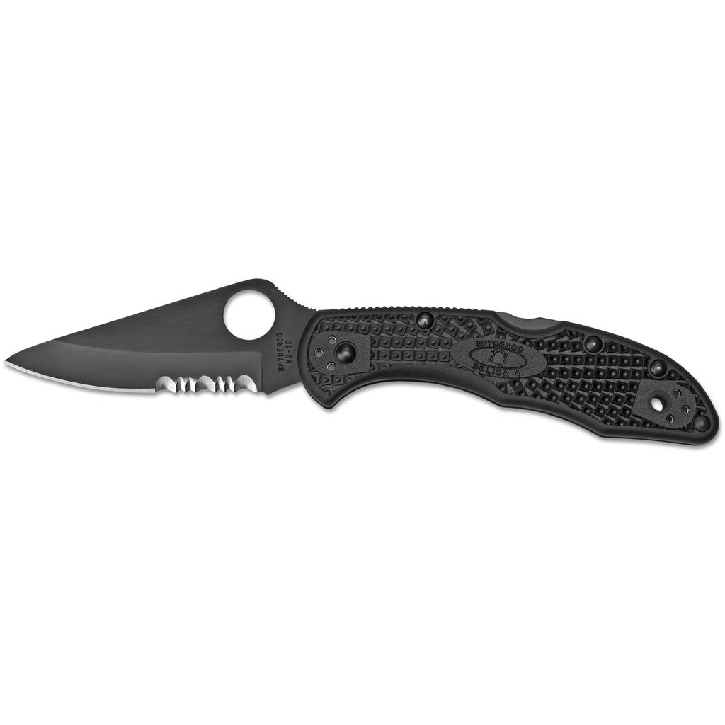 SPYDERCO DELICA4 COMBO BLADE BLK