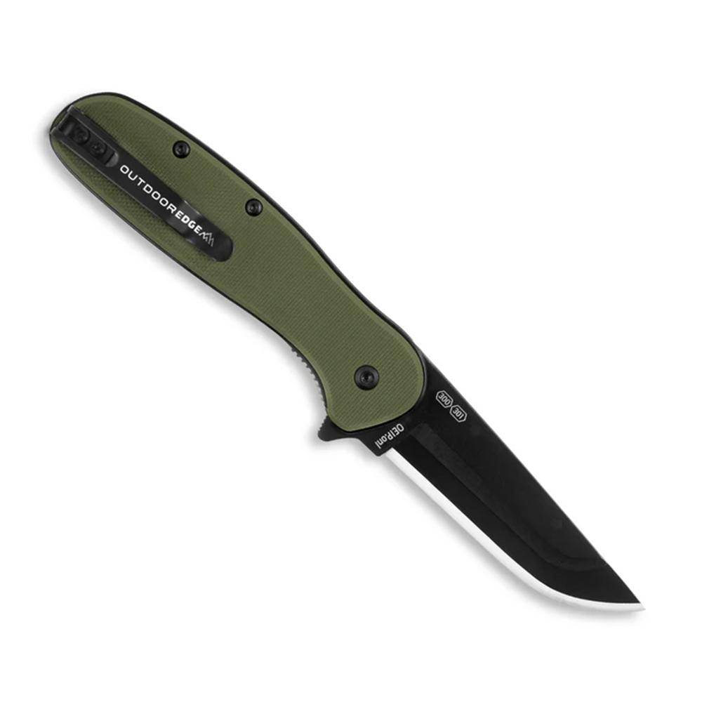Outdoor Edge Razor VX2 Replaceable Blade Folding Knife 3" Drop Point Blade Green - Image 2