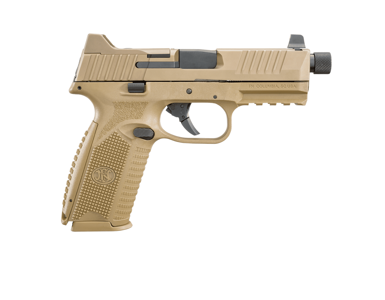 FN 509 Tactical Handgun 9mm Luger 10rd Magazines (2) 4.5" Threaded Barrel FDE NMS