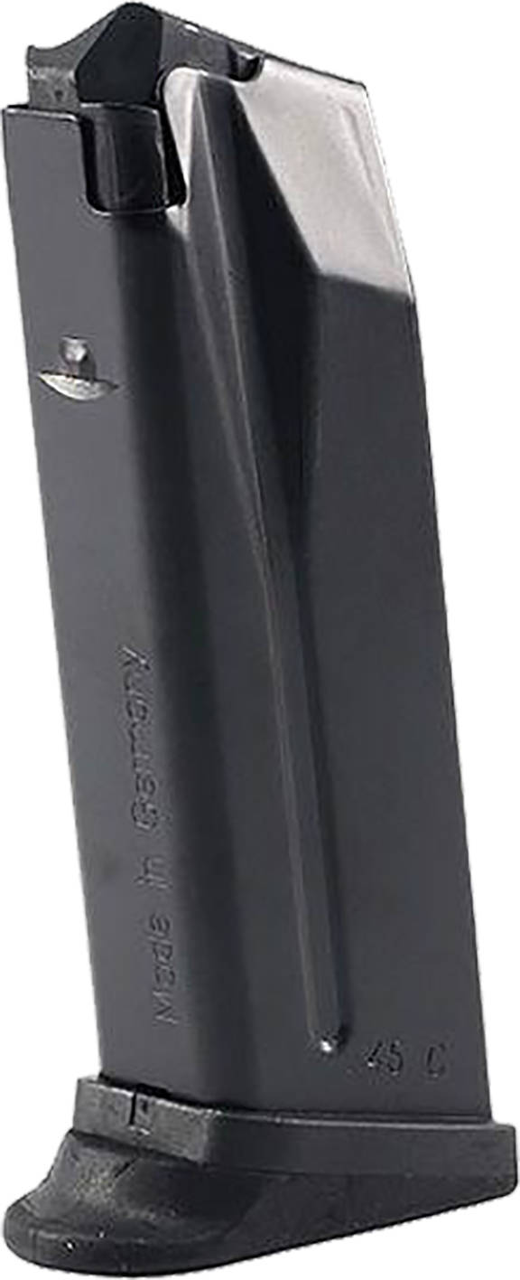 H&K USP45C HK45C Handgun Magazine Black with Extended Floorplate .45 ACP 8r/d