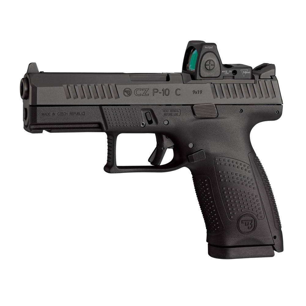 CZ USA P-10 C Handgun 9mm Luger 10rd Magazine 4" Barrel Black Optic Ready Fixed Sights - Image 2