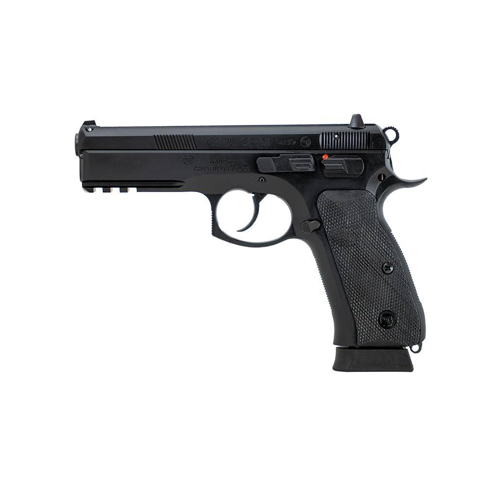 CZ 75 SP-01 Handgun 9mm Luger 19rd Magazine 4.6" Barrel Steel Frame Fixed Sights Manual Safety - Image 2