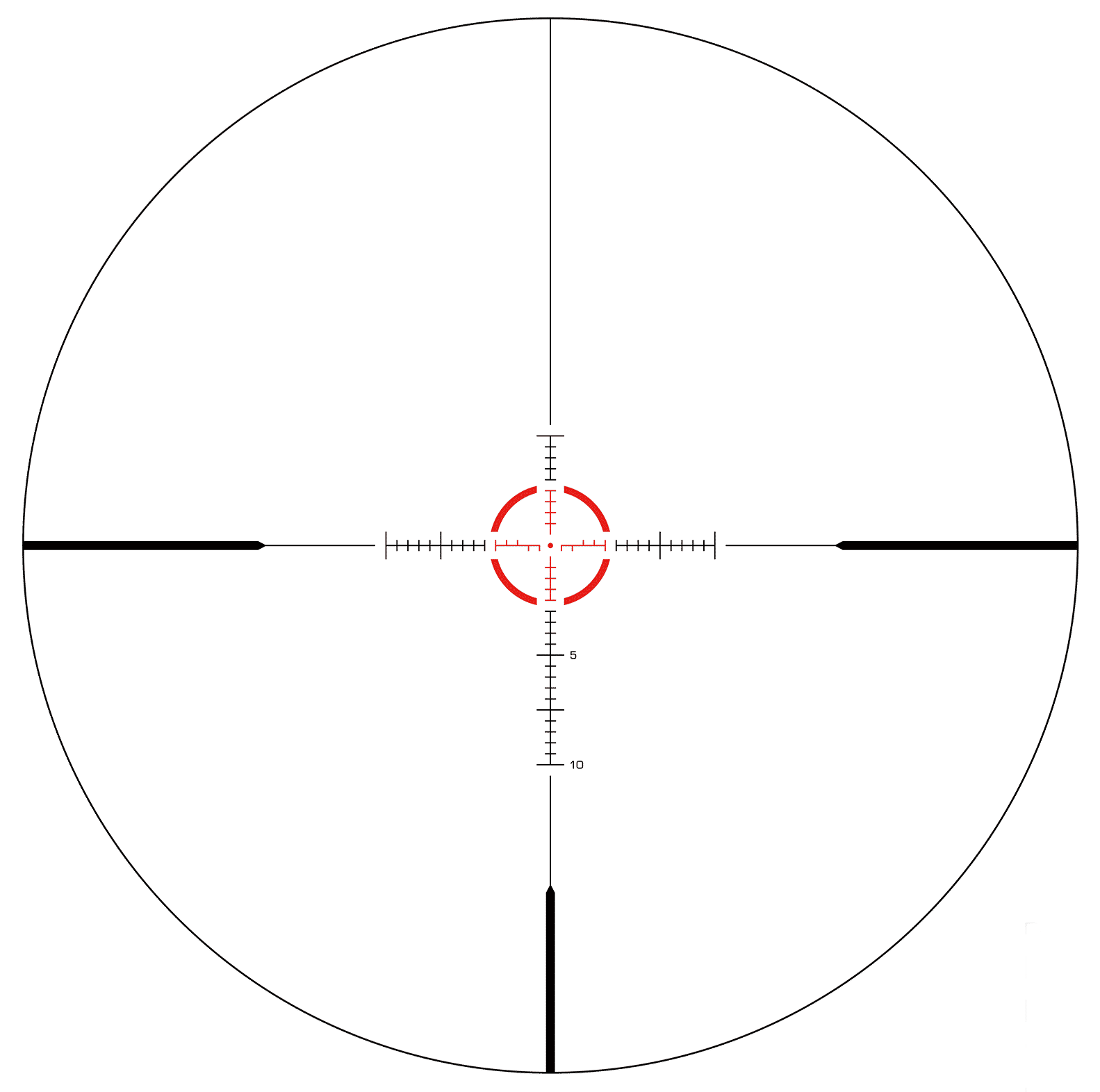 Swampfox Arrowhead LPVO Series Rifle Scope 1-10x24 30mm SFP Green IR MIL Black - Image 2
