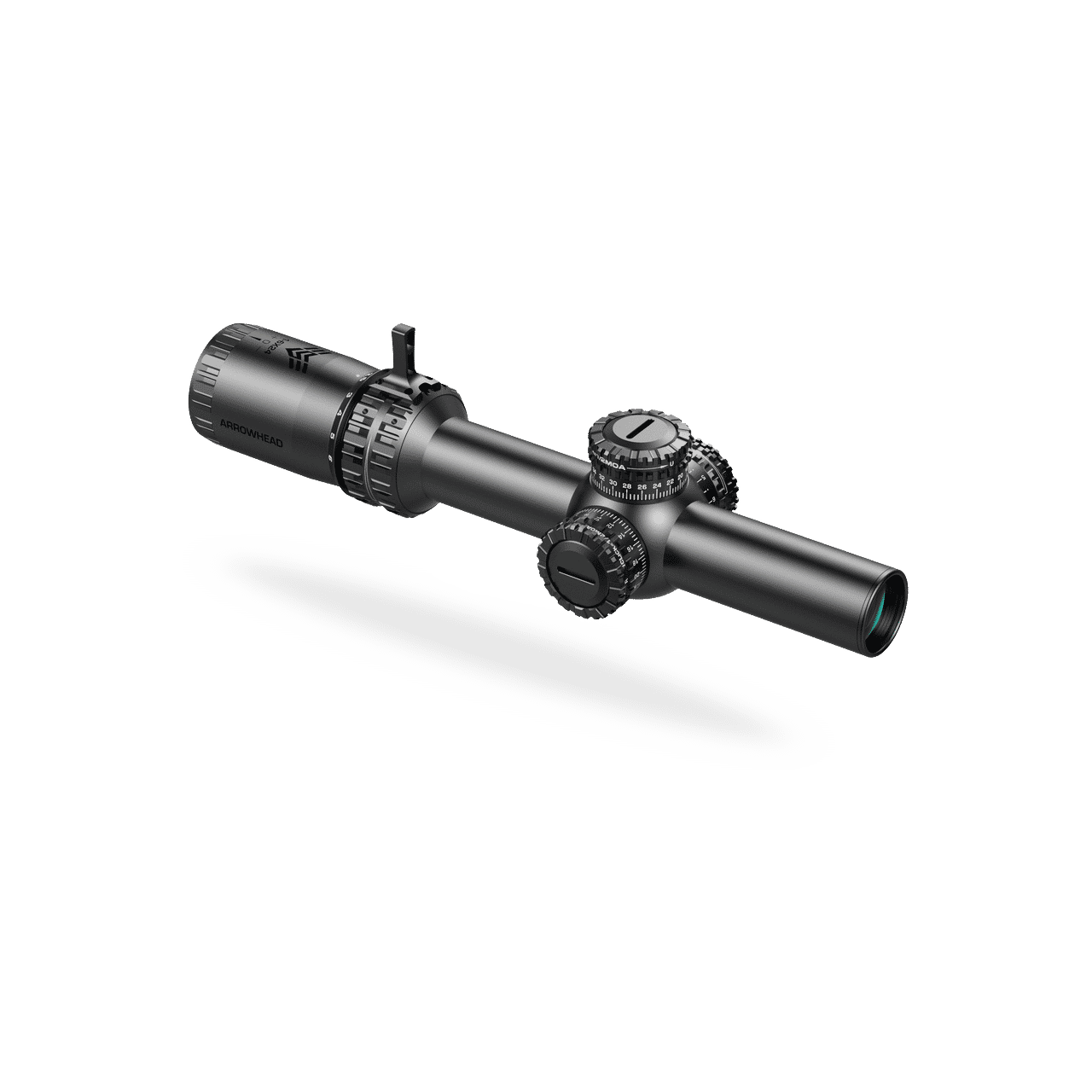 Swampfox Arrowhead LPVO Series Rifle Scope 1-6x24 30mm SFP Guerilla Dot MOA IR Black - Image 2