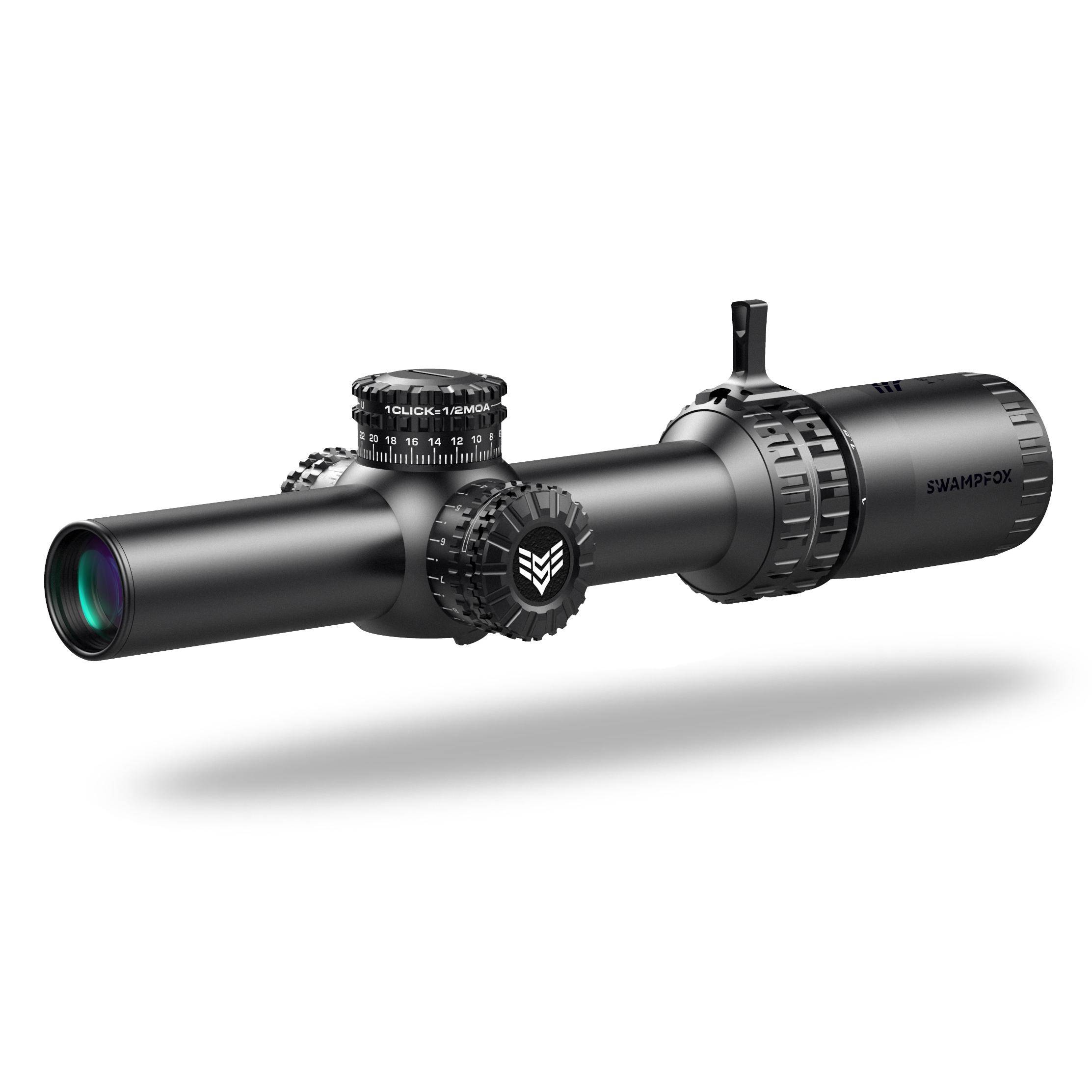 Swampfox Arrowhead LPVO Series Rifle Scope 1-8x24 30mm SFP IR Green MOA Black - Image 2