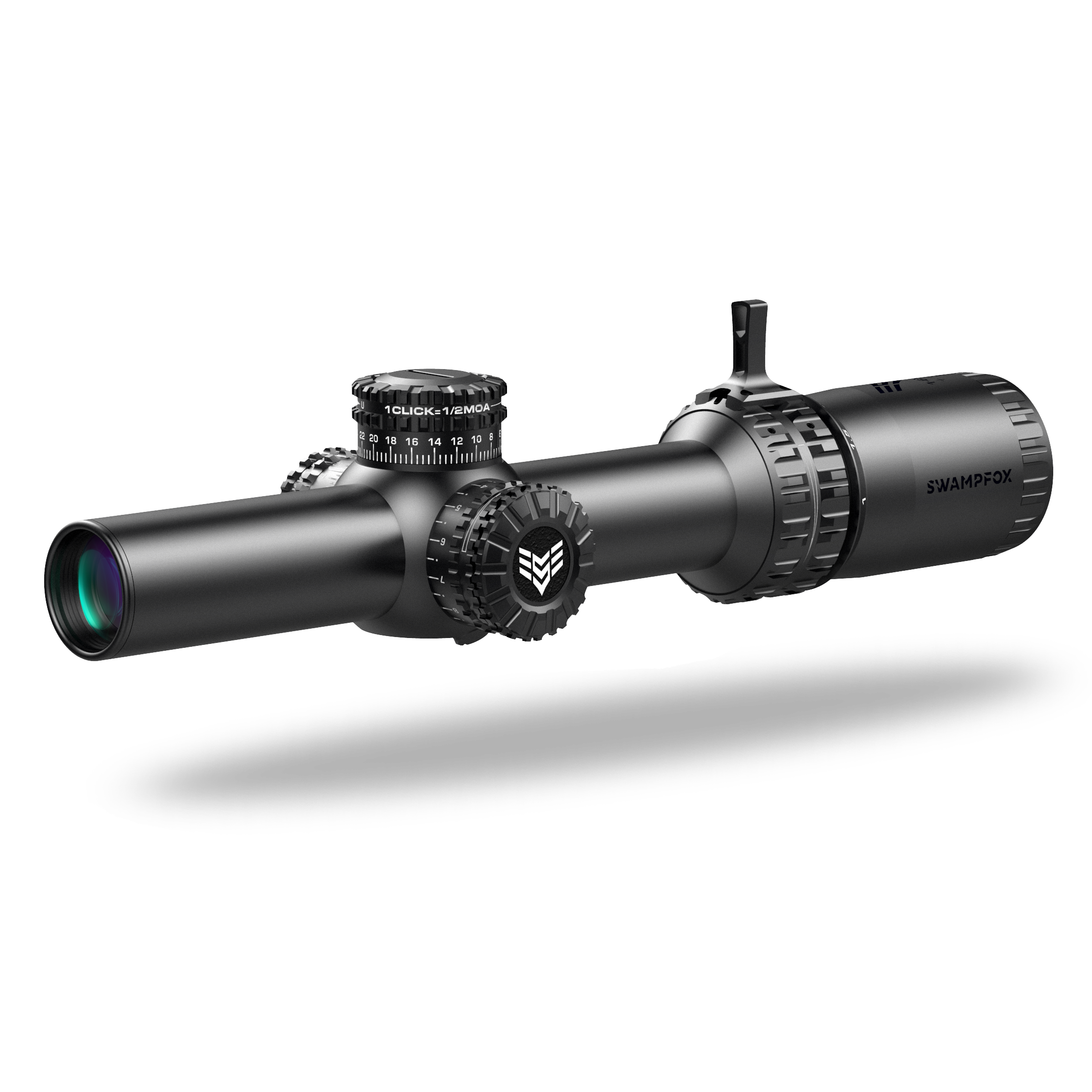 Swampfox Arrowhead LPVO Series Rifle Scope 1-8x24 30mm SFP IR Red MIL Black - Image 2
