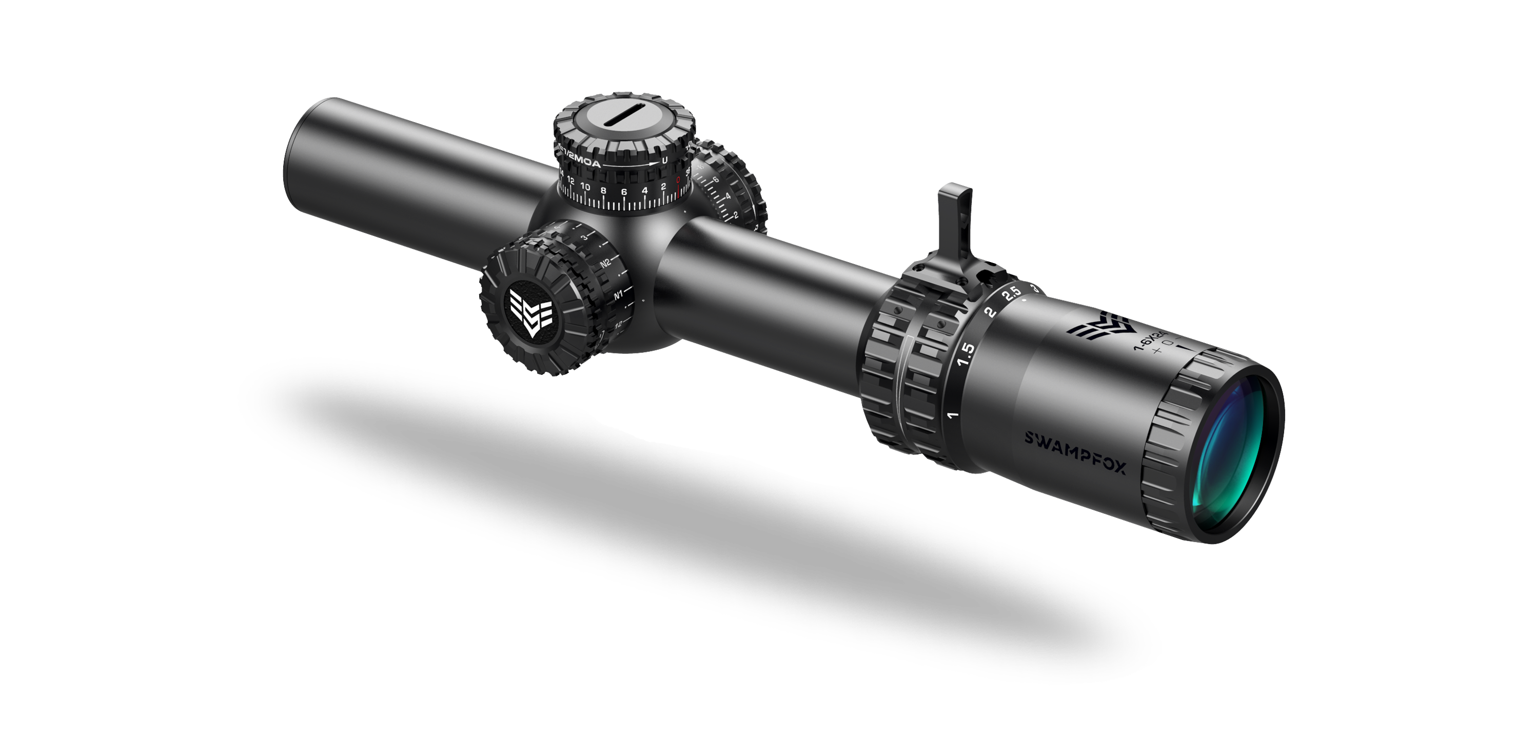 Swampfox Arrowhead LPVO Series Rifle Scope 1-8x24 30mm SFP IR Green MOA Black