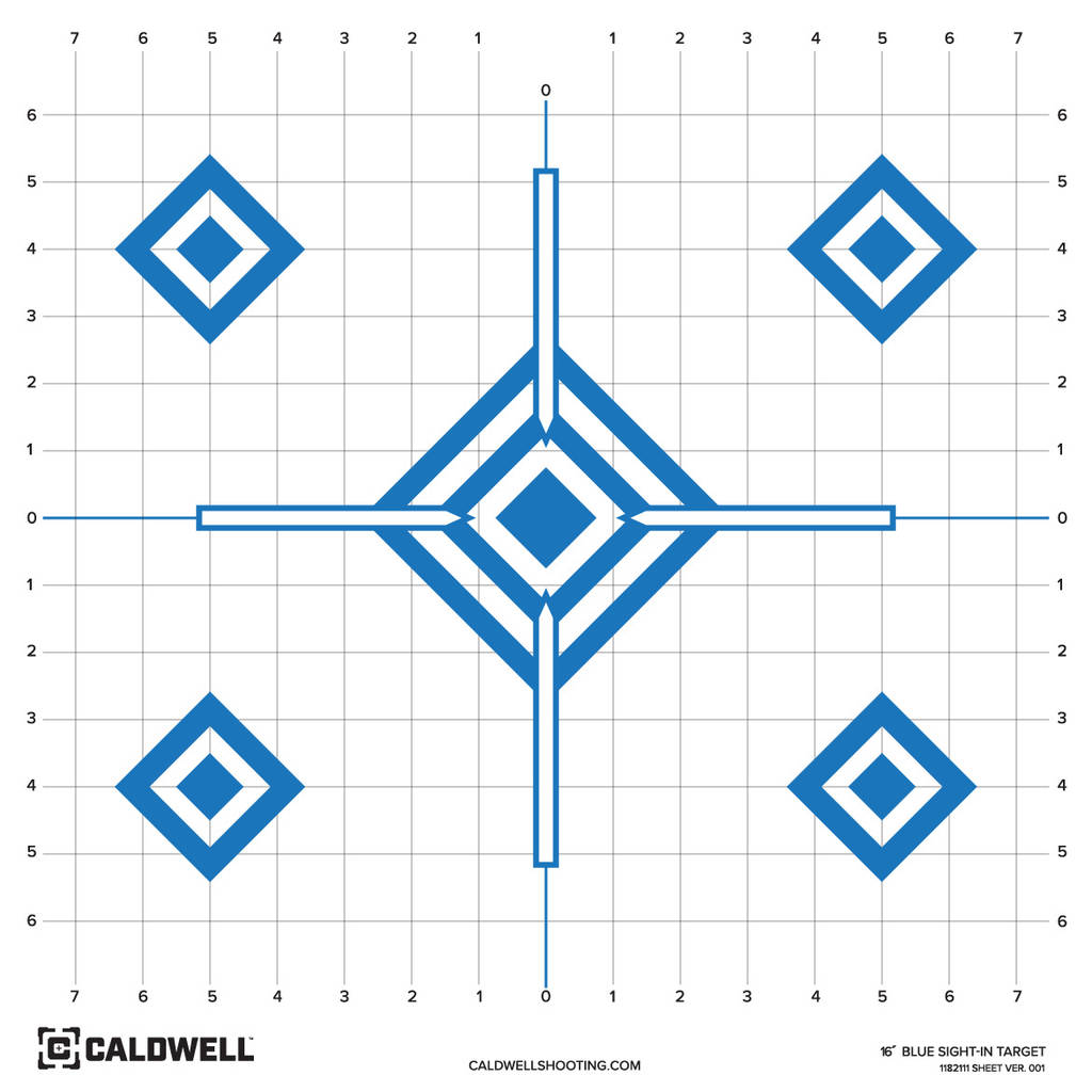 Caldwell Paper Target 16" Sight In Blue 10/ct