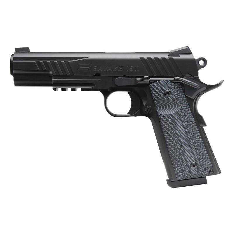 Savage 1911 Gov't Style Handgun .45 Auto 8rd Magazine 5" Barrel Black with Rail - Image 2