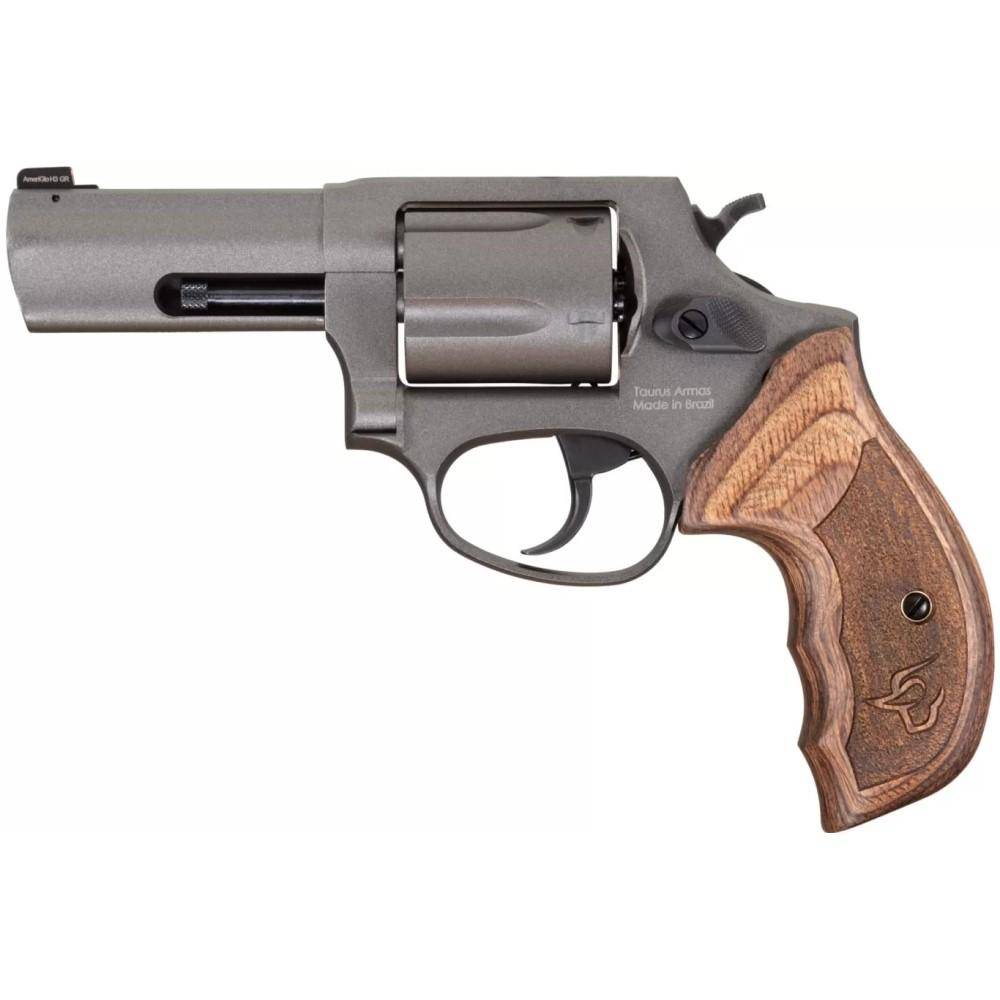 Taurus Defender 605 Handgun 357 Mag/38 Spl 5rd Capacity 3" Barrel Black with Wood Grips Night Sights - Image 2