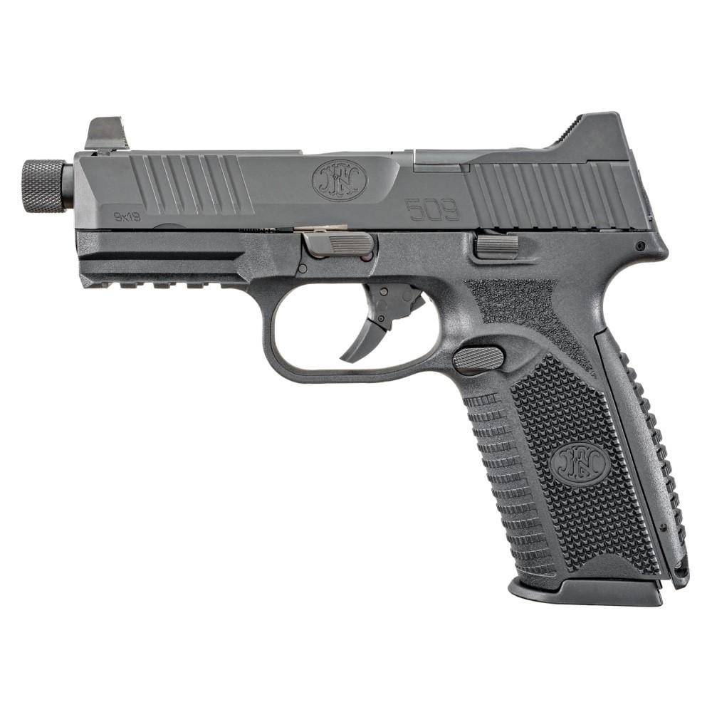 FN 509 Tactical Handgun 9mm Luger 10rd Magazines (2) 4.5" Threaded Barrel Black NMS - Image 2
