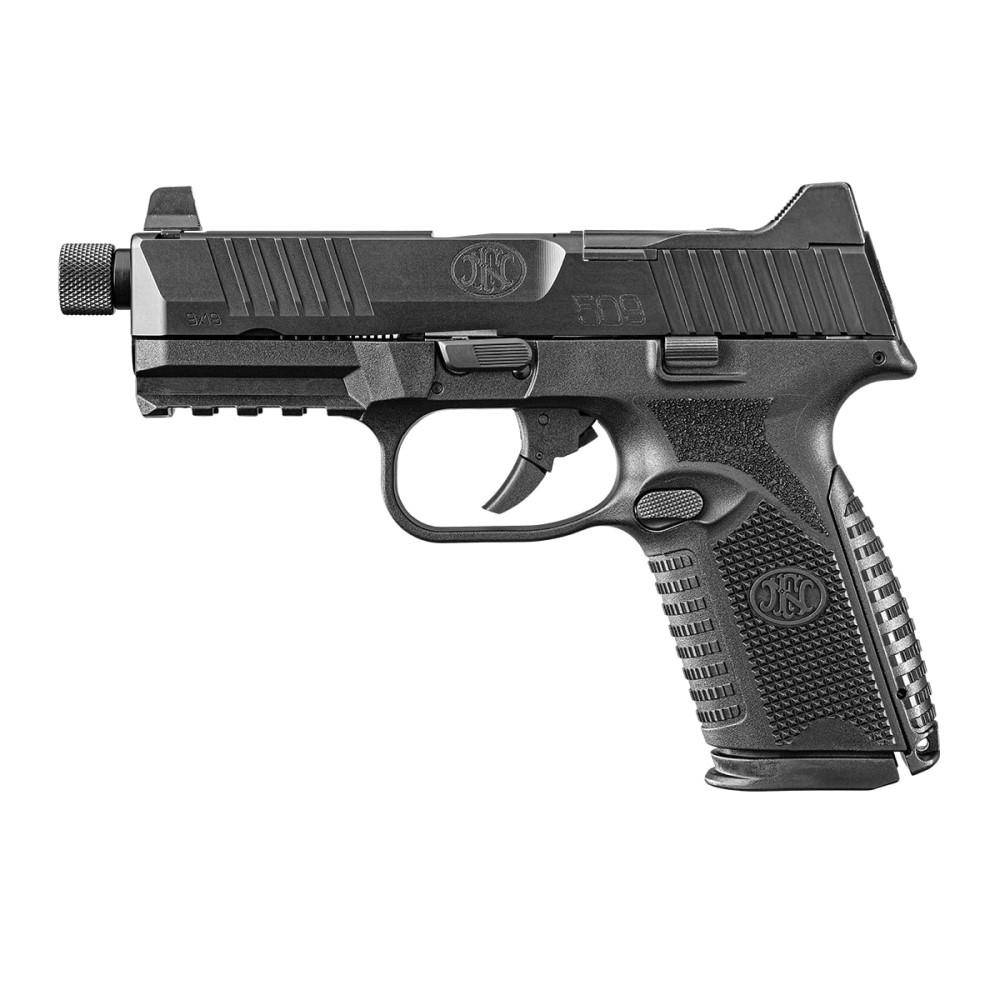 FN 509 Midsize Tactical Handgun 9mm Luger 15rd & 24rd Magazines (2) 4.5" Threaded Barrel Black NMS - Image 2