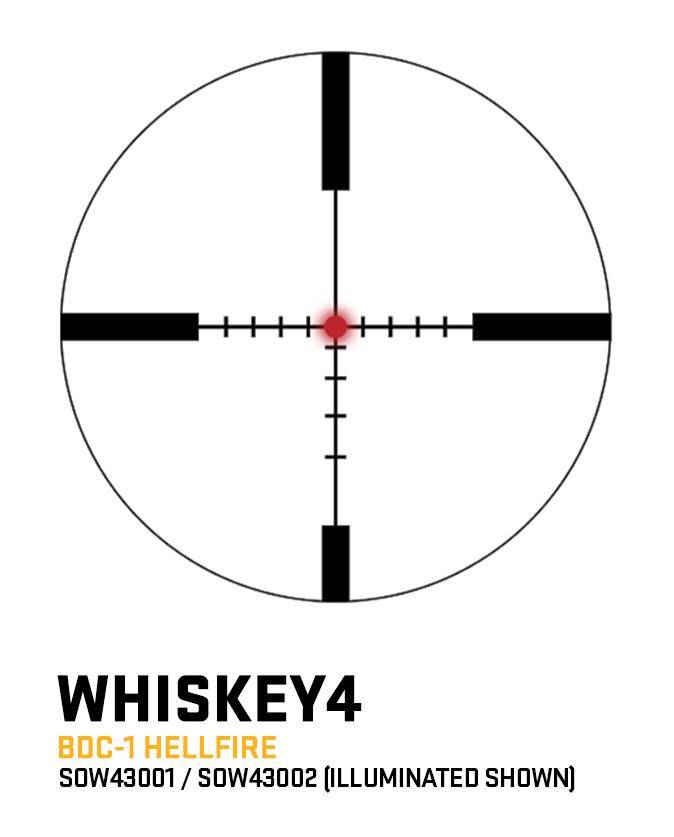 Sig Sauer Whiskey 4 Rifle Scope 3-12x44 30mm SFP BDC-1 Non-Illum Black - Image 2