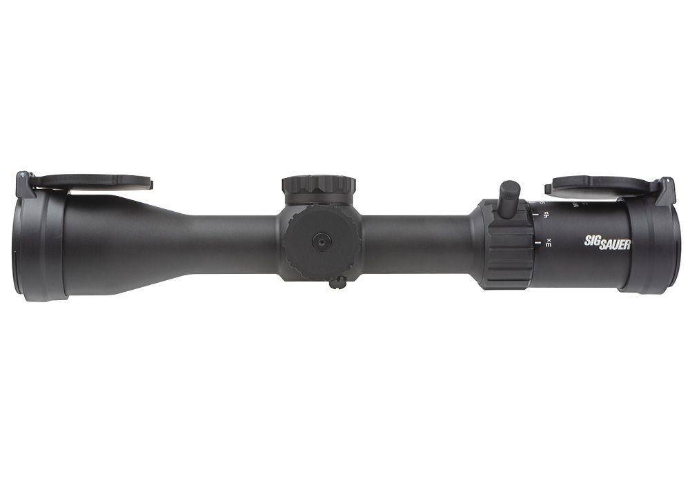 Sig Sauer Whiskey 4 Low Profile Rifle Scope 3-12x44 30mm SFP Quadplex non-Illum Capped 0.25 MOA - Black - Image 4