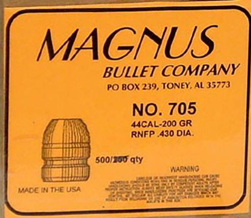 Allstar/Magnus Bullets .44 Cal .430" 200gr RNFP 500/ct