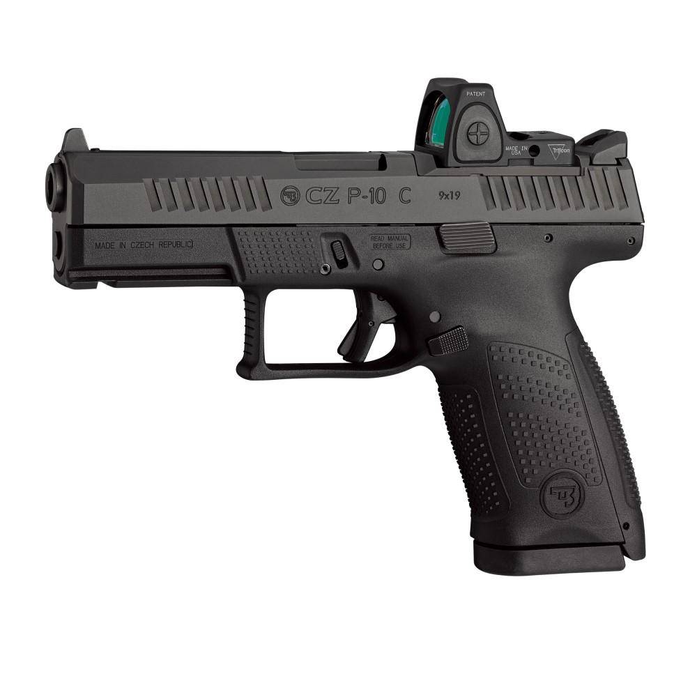 CZ USA P-10 C Handgun 9mm Luger 15rd Magazine 4" Barrel Black Optic Ready Fixed Sights - Image 2