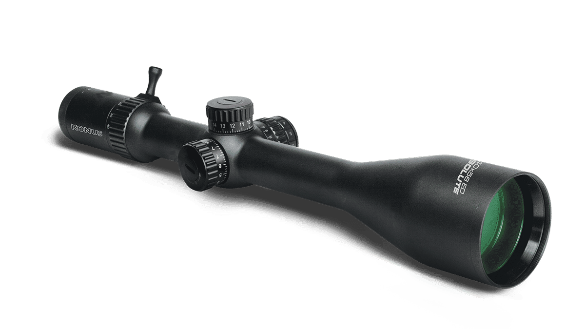 Konus Absolute Rifle Scope 5-40x56 Zoom 30mm SFP 550 Ballistic Reticle Illum - Black