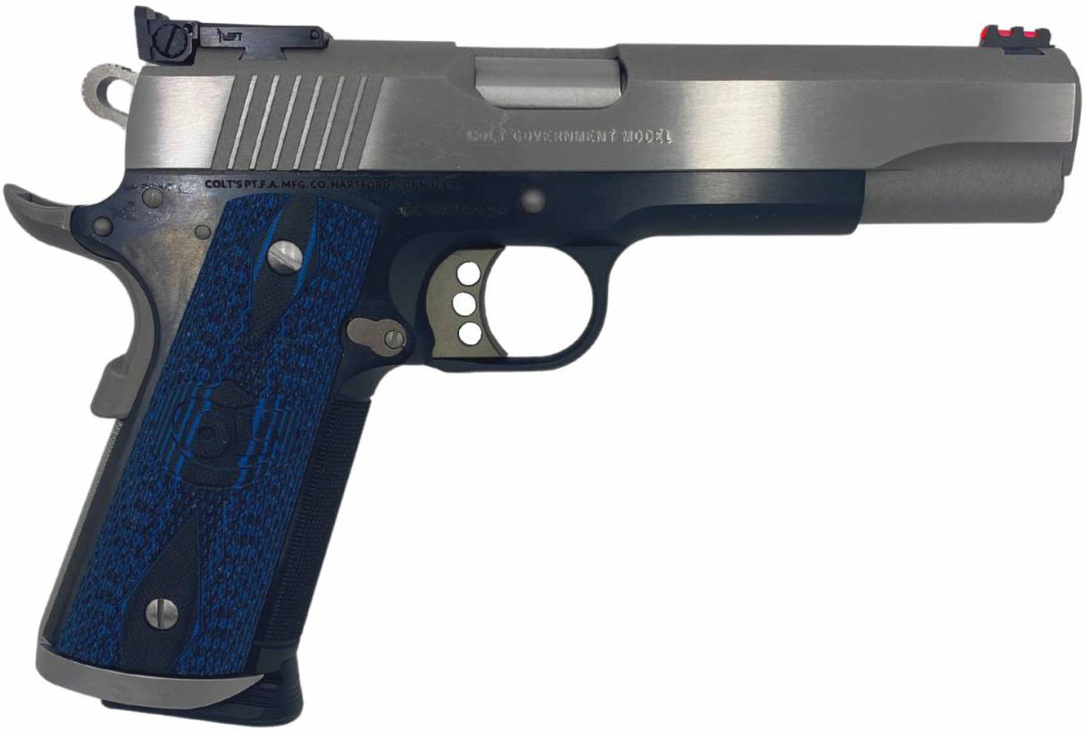 Colt Gold Cup Trophy Handgun .45 Auto 8rd Magazine 5" Barrel Two-Tone Finish G10 Grips Fiber Sights