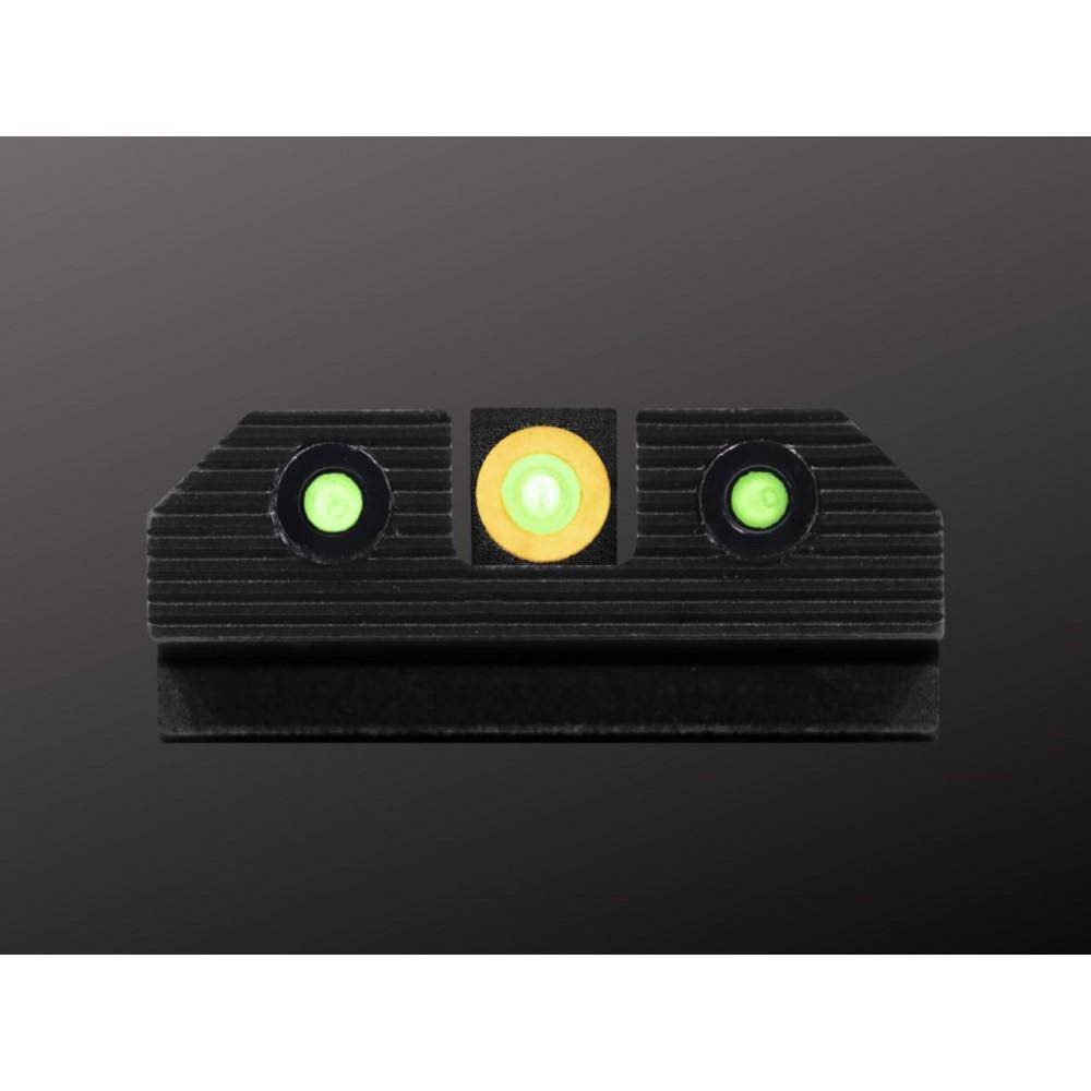 XS Sight Systems R3D 2.0 Night Sights for Glock Orange Front with Black Rear - Image 2