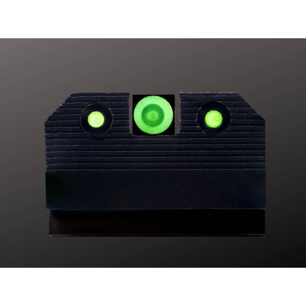 XS Sight Systems R3D 2.0 Suppressor Height Night Sights for Glock 20/21/29/30/30S/37/41 Green Front with Black Rear - Image 2