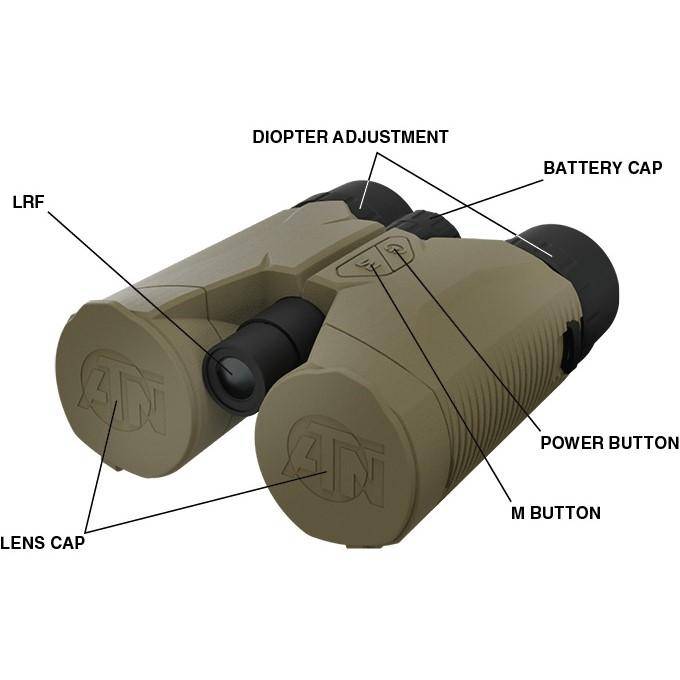 ATN Rangefinder Binocular 10x42 Laser Ballistics 2000m w/Bluetooth - Image 2