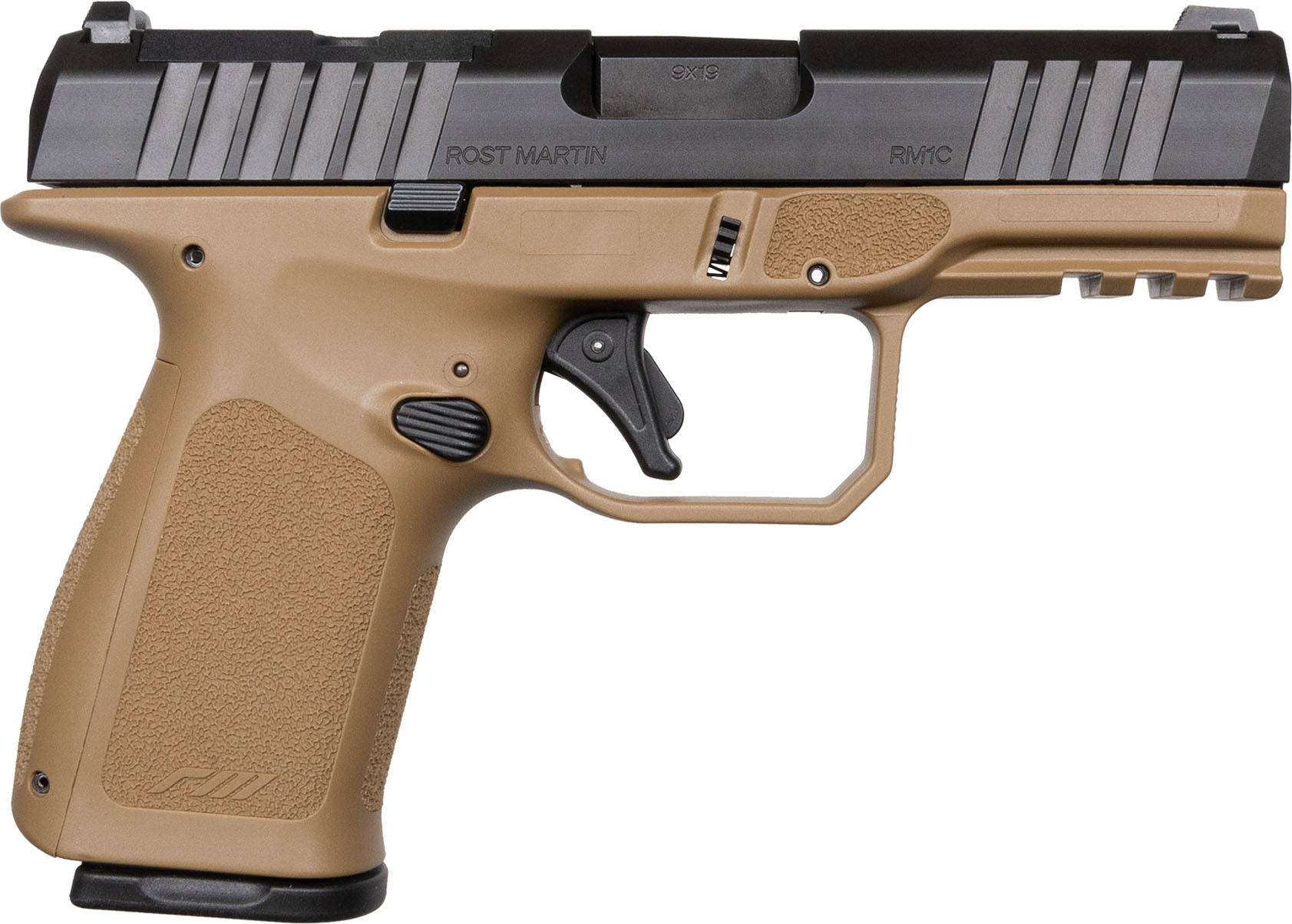 Rost Martin RM1C Handgun 9mm Luger 15rd (1) & 17rd (1) Magazines 4" Barrel FDE Optics Ready