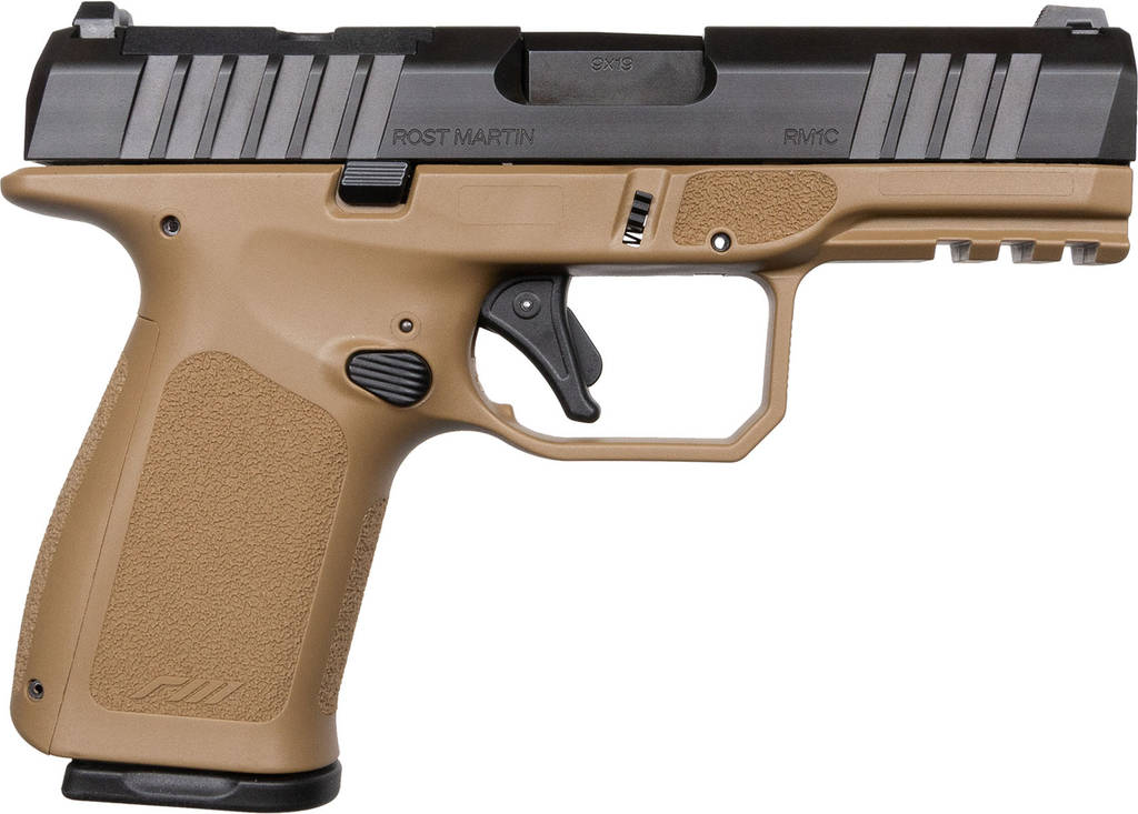 Rost Martin RM1C Handgun 9mm Luger 15rd (1) & 17rd (1) Magazines 4" Barrel FDE Optics Ready