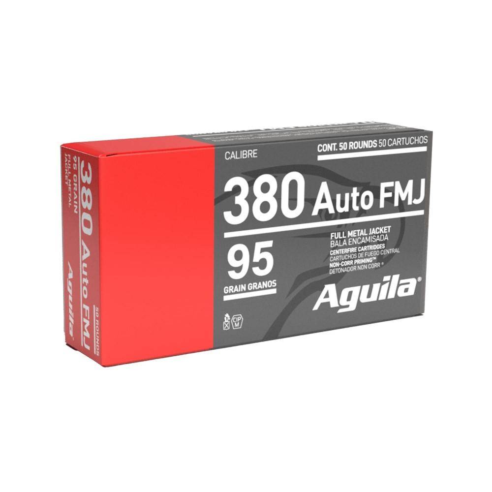 Aguila Handgun Ammunition .380 Auto 95 gr FMJ 945 fps 1000/ct