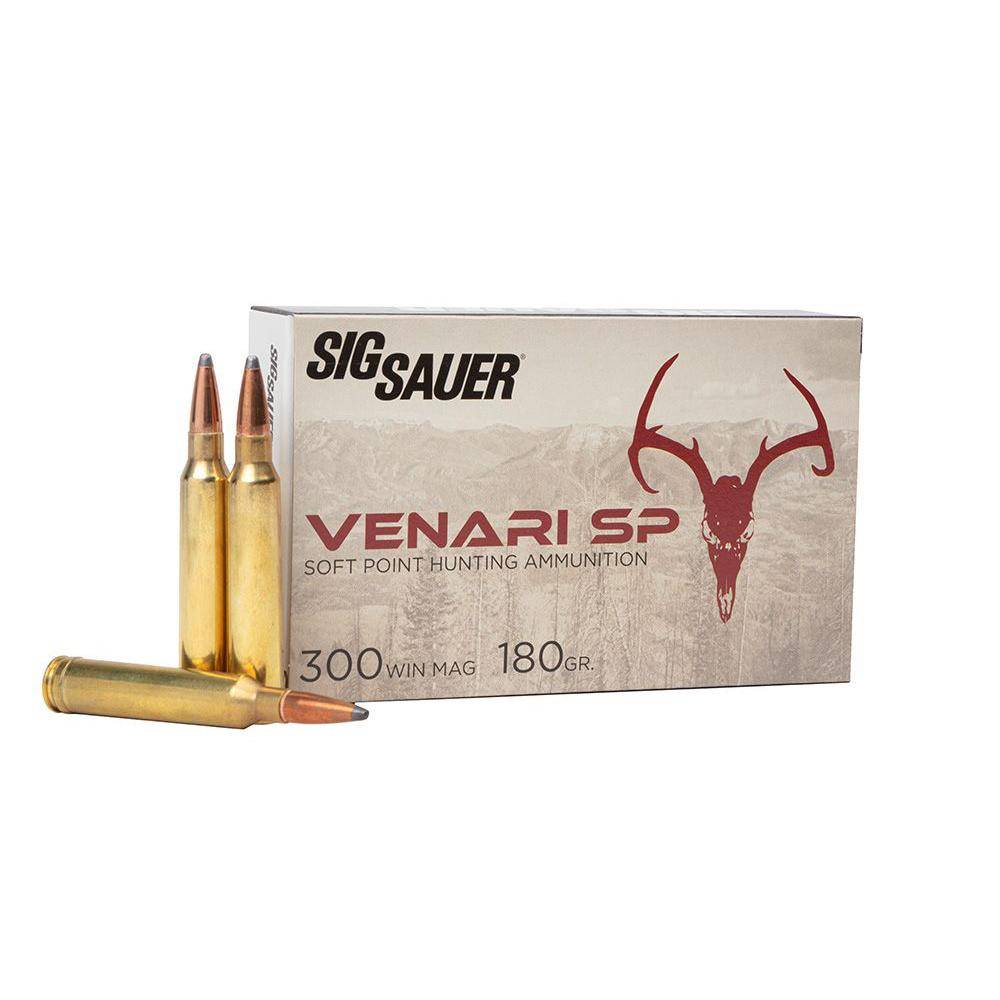 Sig Sauer Venari SP Rifle Ammunition .300 Win Mag 180gr SP 3050 fps 20/ct