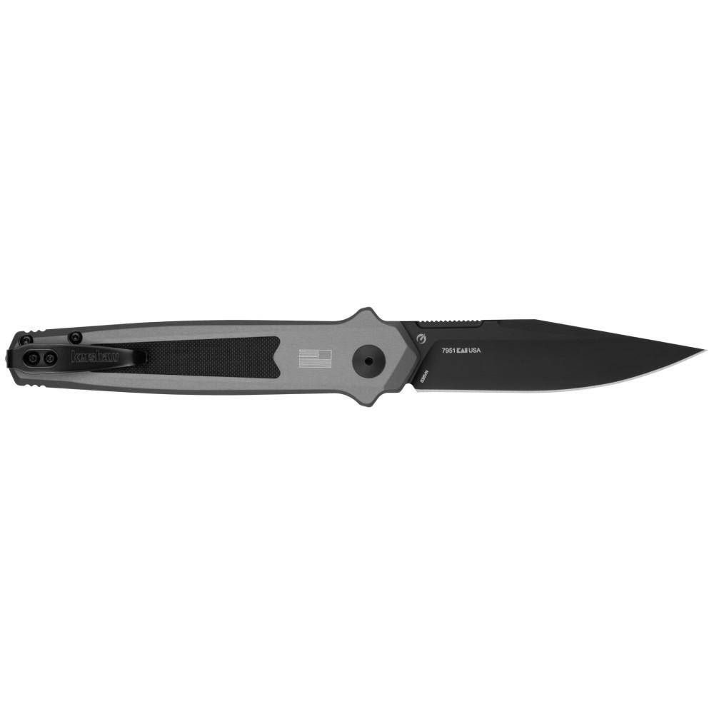 Kershaw Launch 17 Automatic Folding Knife 3-1/2" Clip Point Blade Grey - Image 2