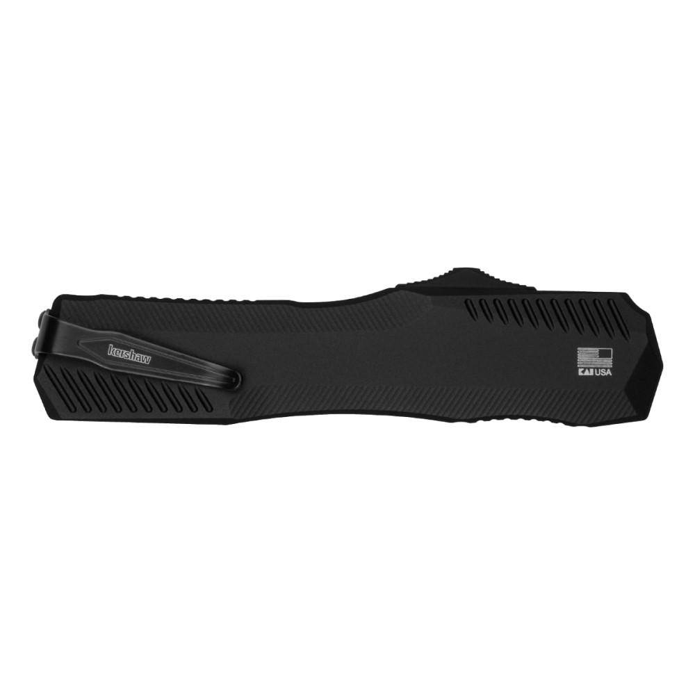 Kershaw Livewire OTF Automatic Knife 3-3/10" Spear Point Blade Black with Black Blade - Image 3