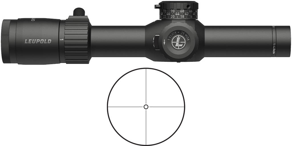 Leupold Mark 4HD Rifle Scope 1-4.5x24 30mm SFP HPR-1 Non-Illum Black