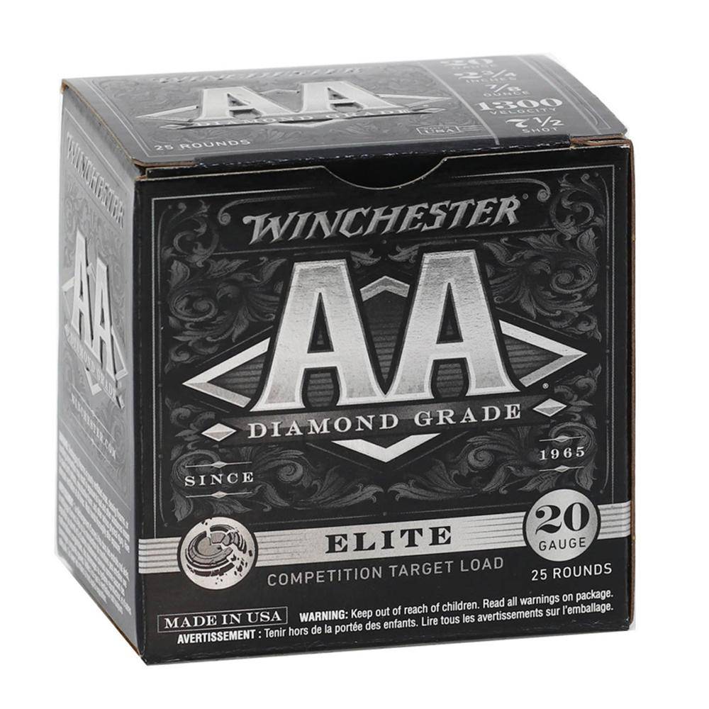 Winchester AA Diamond Grade Elite Shotshells 20 ga 2-3/4" 7/8 oz 1300 fps #7.5 25/ct
