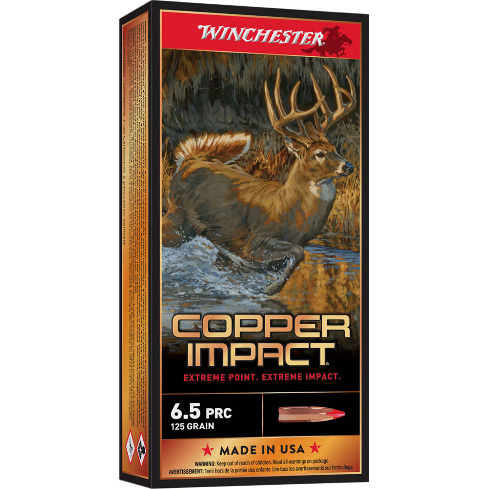 Winchester Copper Impact Rifle Ammunition 6.5 PRC 125 gr. BT 3100 fps 20/ct