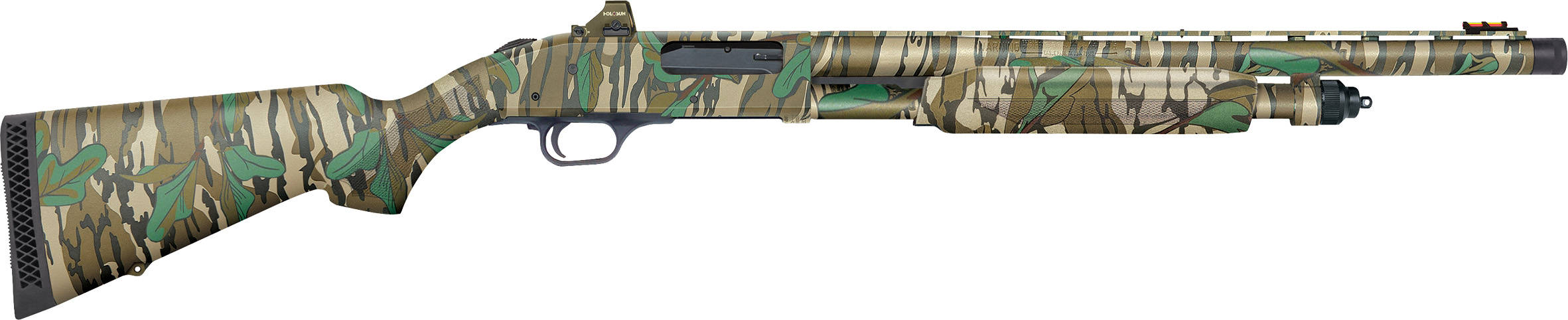 Mossberg 835 Turkey Shotgun 12 ga 3.5" Chamber 5rd Magazine 20" Barrel Mossy Oak Greenleaf with Holosun HS407K - Image 3