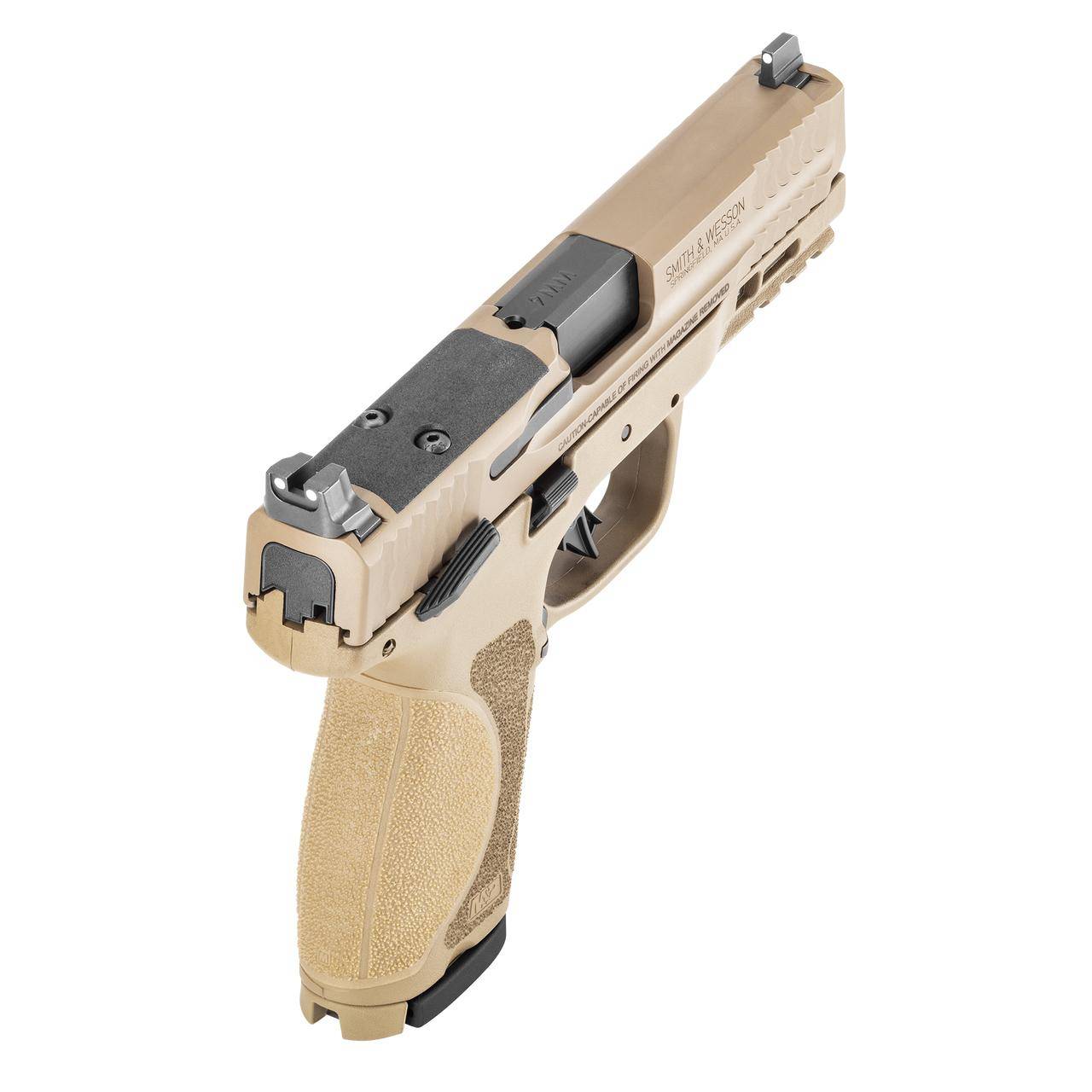 S&W M&P 9 M2.0 Compact Optic Ready Handgun 9mm Luger 10rd Magazine(2) 4'' Barrel FDE Thumb Safety - Image 2