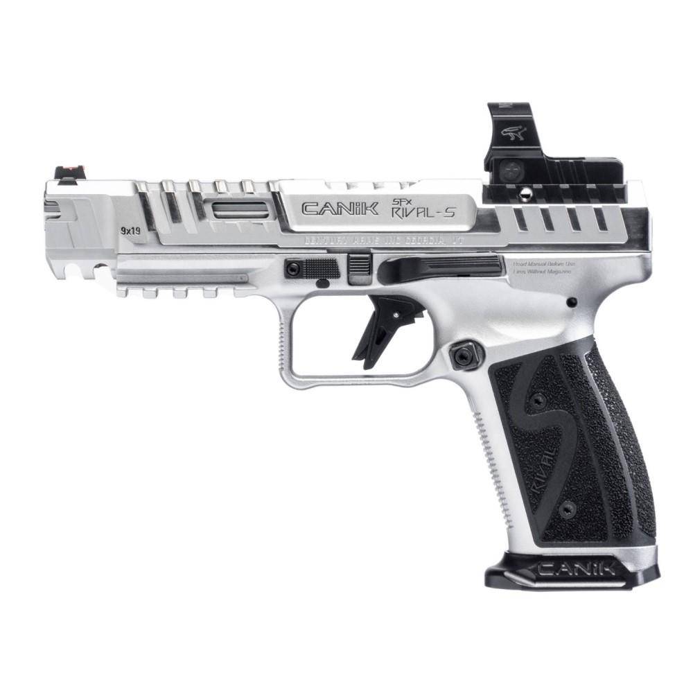 Canik SFx Rival-S Chrome Handgun 9mm Luger 18rd Magazines (2) 5" Barrel Chrome with MO2 Optic - Image 2