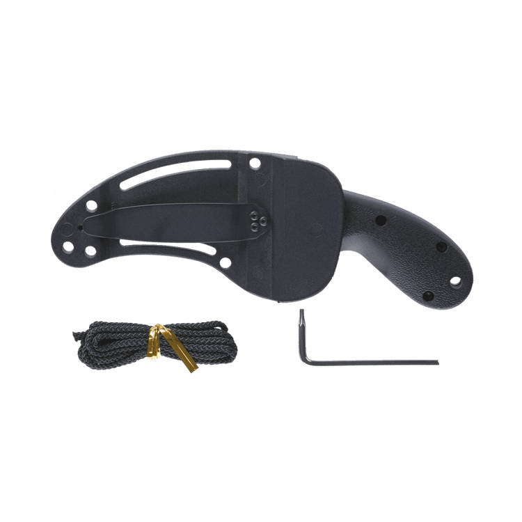 CRKT Bear Claw Fixed Blade Knife 2-2/5" Veff Serrated Hawksbill Blade Black - Image 2