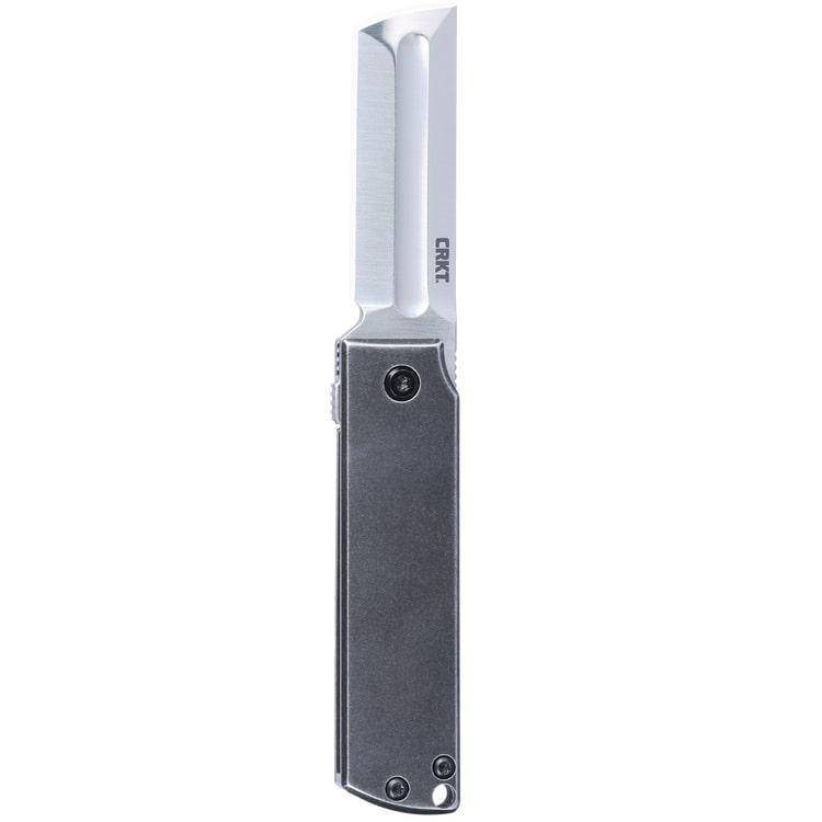 CRKT MinimalX Folding Knife 2-1/5" Cleaver Blade Grey - Image 3
