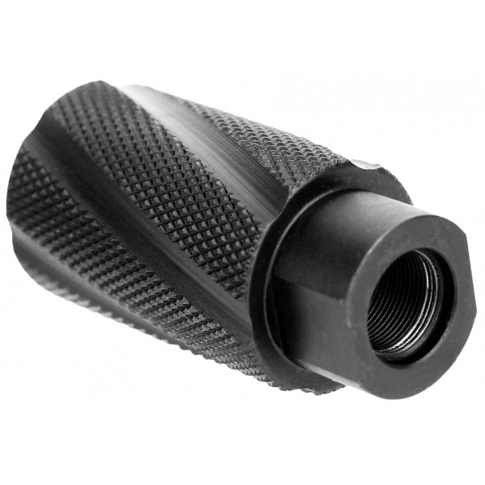 TacFire Knurled Linear Compensator Sound & Concussion Forwarder .223/5.56 1/2x28 Black - Image 2