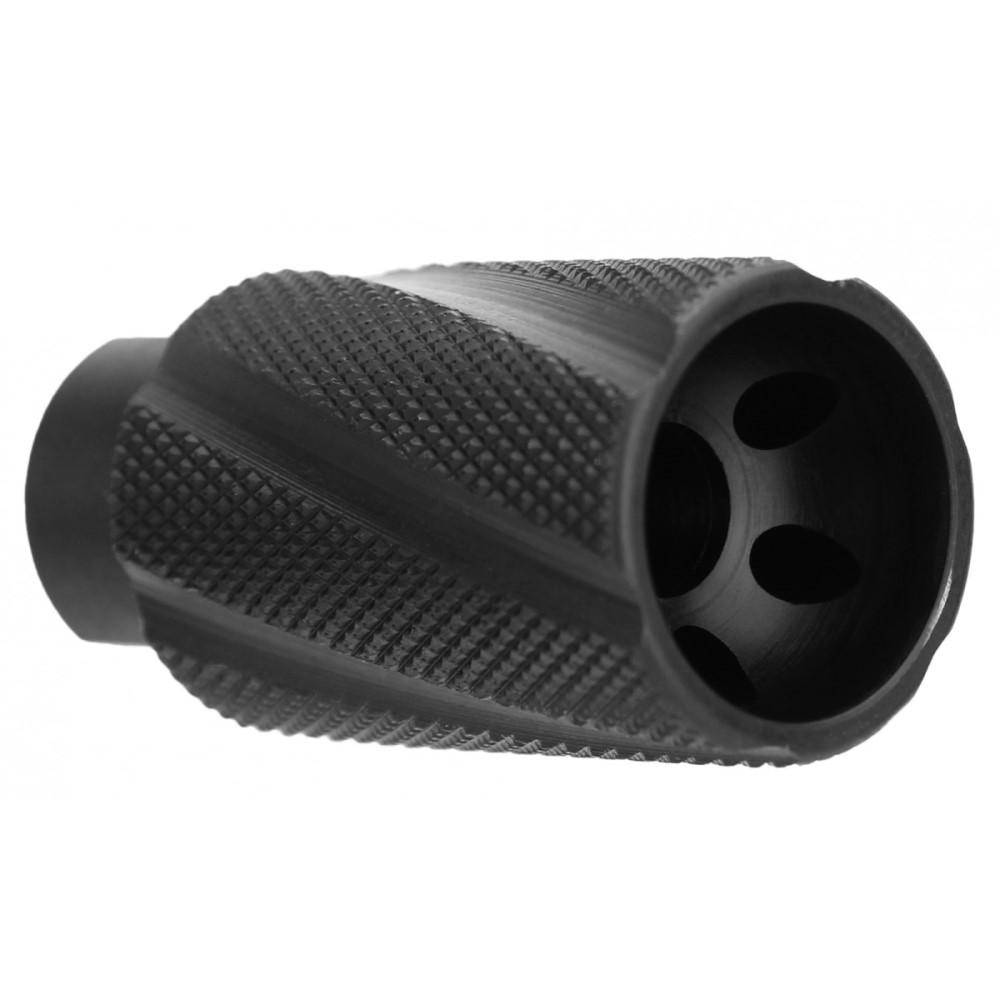 TacFire Knurled Linear Compensator Sound & Concussion Forwarder .223/5.56 1/2x28 Black - Image 3