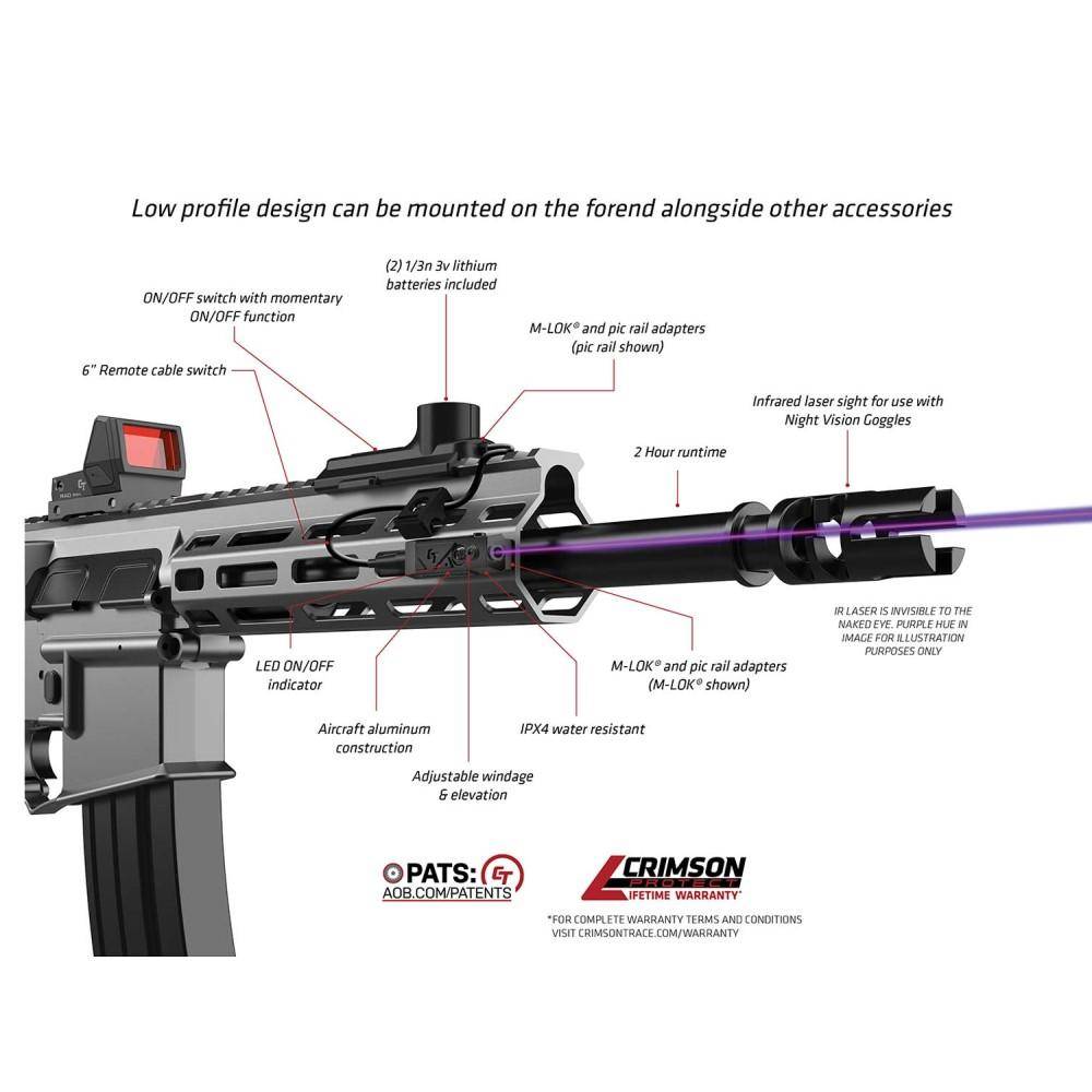 Crimson Trace Infrared Modular Tactical Laser IR-MTL Long Gun - Image 4