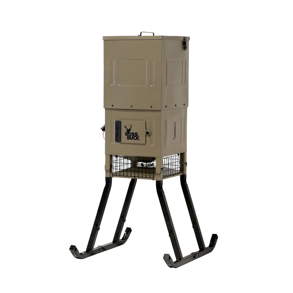 Boss Buck Fill Sled Feeder with Diverter Plate and Solar Panel 300lb