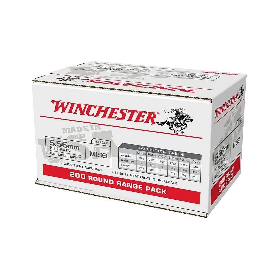 Lake City Rifle Ammunition 5.56X45 NATO M193 55 gr. FMJ 3270 fps (4-200/ct) 800/ct