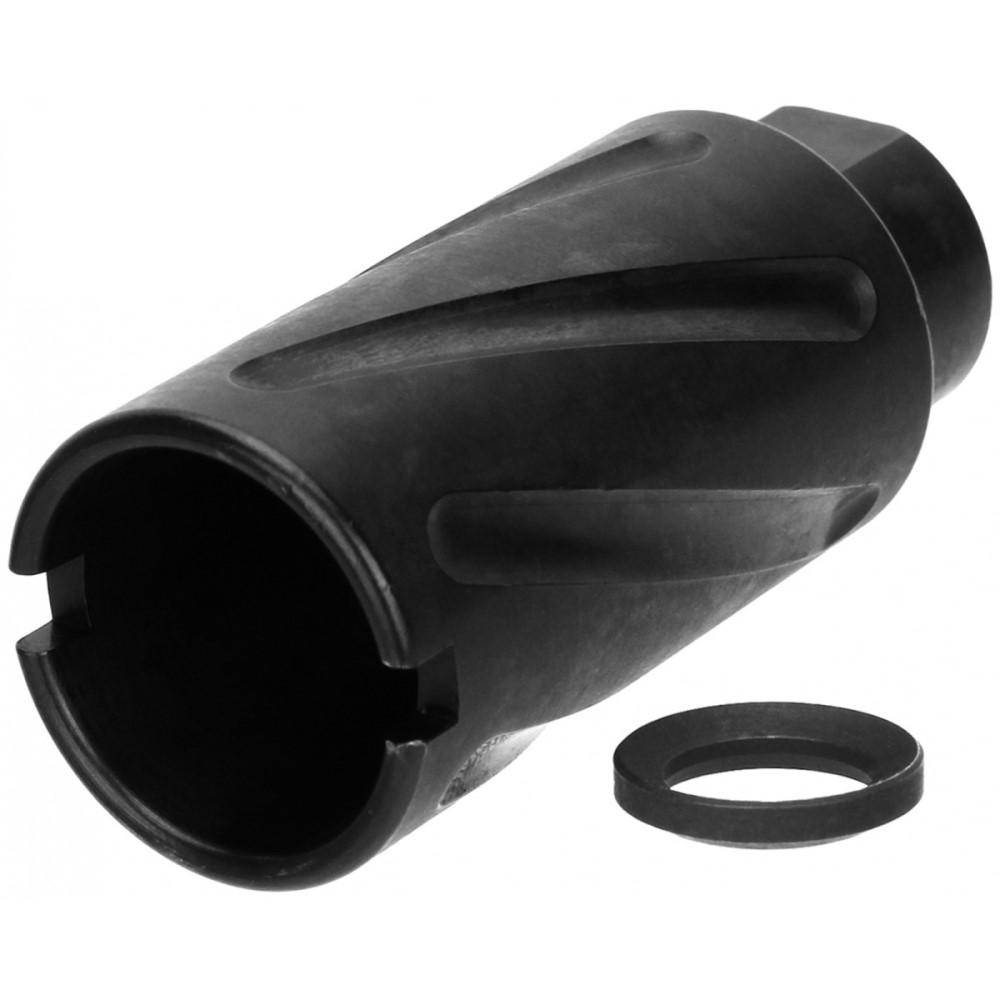 TacFire Spiral Fluted Muzzle Brake .223/5.56 1/2''x28'' Thread w/Crush - Image 3