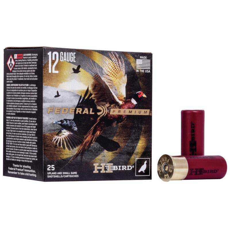 Federal Hi-Bird Shotshells 12ga 2-3/4" 1-1/4oz 1330 fps #5 25/rd