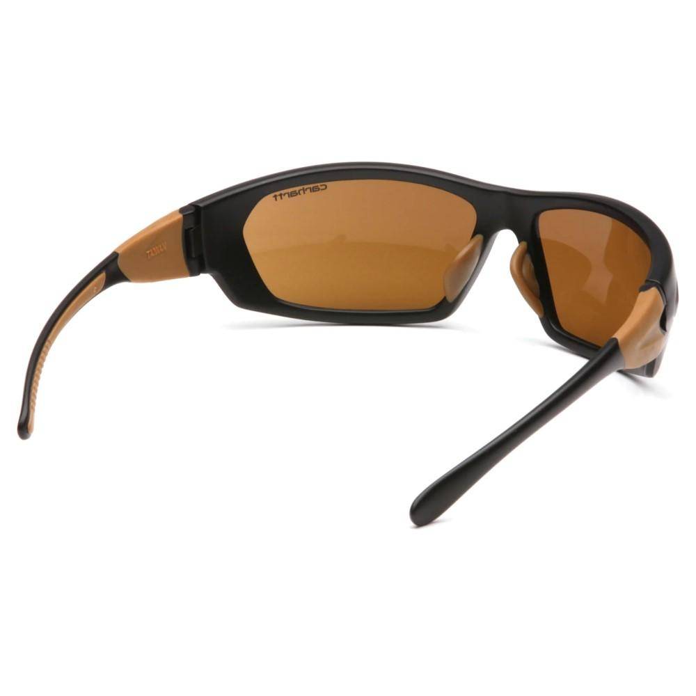 Pyramex Carbondale Heavy Duty Shooting Glasses Black and Tan with Sandstone Bronze Lens - Image 3