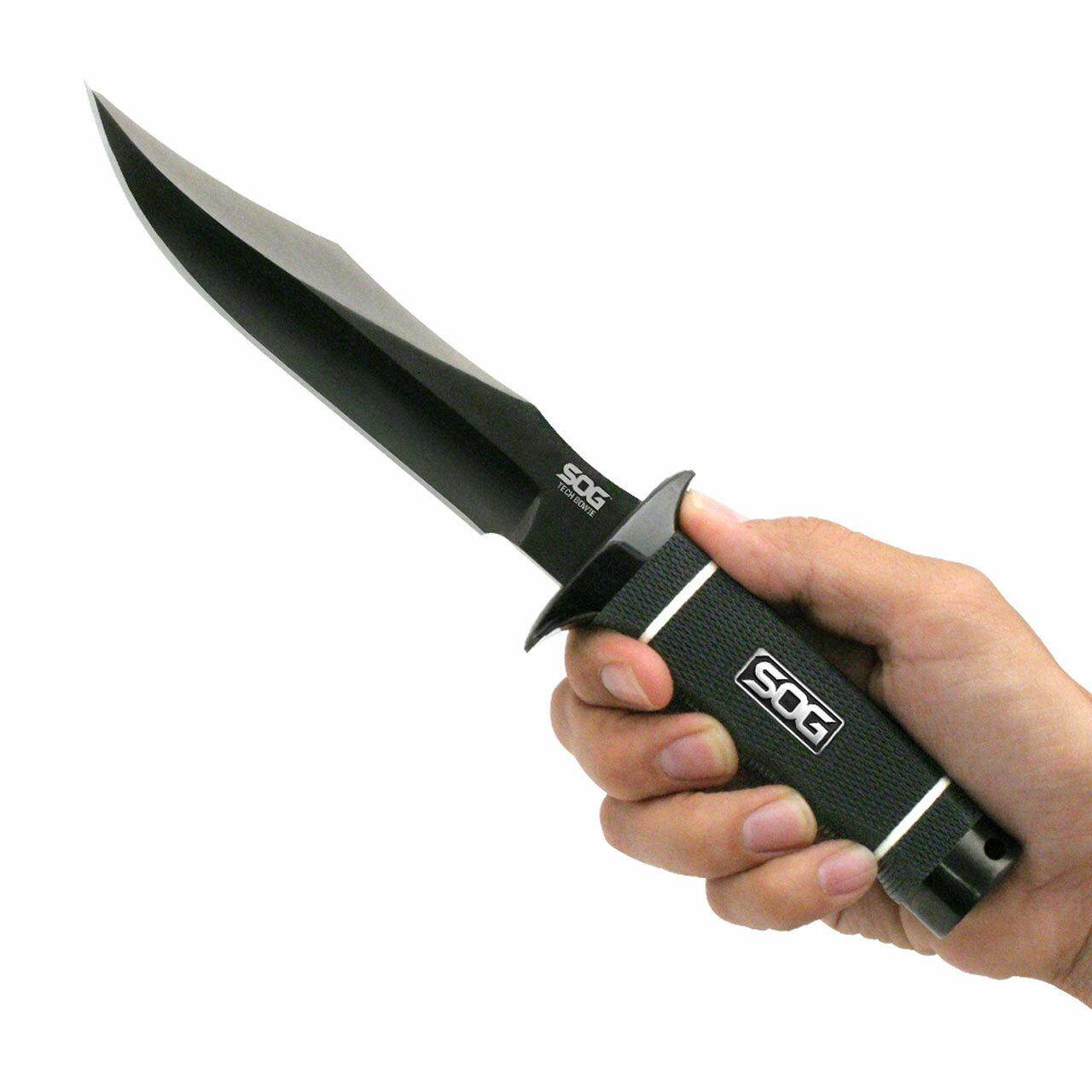 SOG Tech Bowie Knife 6.4" Blade Black - Image 3